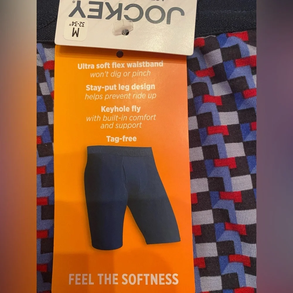 JOCKEY 2 PAIR LONG LEG BOXER BRIEFS ACTIVE ULTRA SOFT MODAL STRETCH MEDIUM 32-34